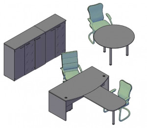 Оперативная мебель XTEN пример компоновки элментов №3