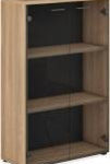 Шкаф средний со стеклянными фасадами. EVL418/U003/ANT.GRAFIT  (EVL418/U003/ANT.GRAFIT)
