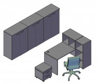 Оперативная мебель XTEN пример компоновки элментов №1