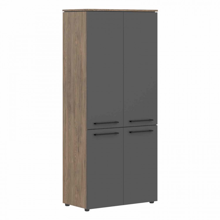 Шкаф высокий широкий с глухими средними и малыми дверьми MHC 85.3